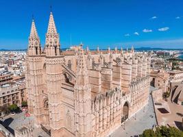 Gothic medieval cathedral of Palma de Mallorca in Spain photo