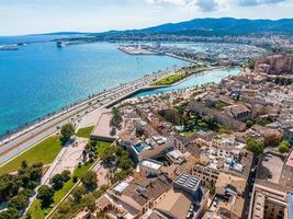 Aerial view of the highway near Palma de Mallorca photo