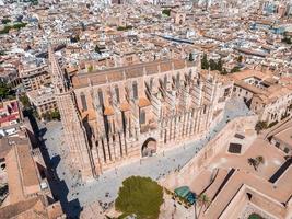 Gothic medieval cathedral of Palma de Mallorca in Spain photo