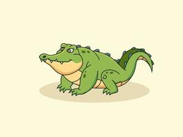 Angry crocodile cartoon. Animal vector illustration