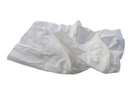 Crumpled paper texture. Crumpled paper isolated on white background photo
