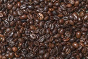Coffee bean texture pattern use for background. photo