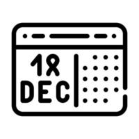 calendar date of sick aids hiv people line icon vector illustration