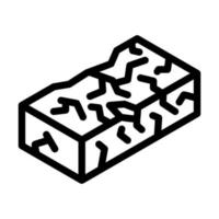 defective brick line icon vector illustration