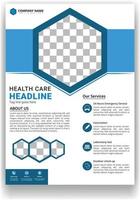 Corporate flyer for healthcare or medical vector