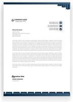 Professional modern letterhead template design vector