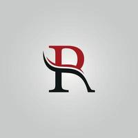 R letter logo with carve free vector file