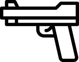 ilustración de vector de pistola en un fondo. símbolos de calidad premium. iconos vectoriales para concepto y diseño gráfico.