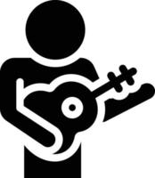 ilustración de vector de guitarrista en un fondo. símbolos de calidad premium. iconos vectoriales para concepto y diseño gráfico.