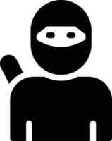 ilustración vectorial ninja en un fondo. símbolos de calidad premium. iconos vectoriales para concepto y diseño gráfico. vector