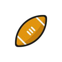 Rugby Ball Icon. Rugby Ball Logo. Vector Illustration. Isolated on White Background. Editable Stroke