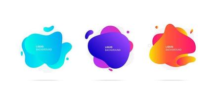 Modern Graphic elements Vector, Gradient abstract banners with flowing liquid shapes illustration vector. vector