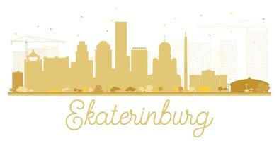 Yekaterinburg City skyline golden silhouette. vector