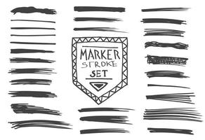 Marker Set isolated on white. vector