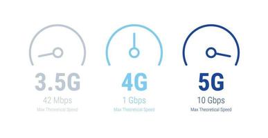 5g tecnología inalámbrica de red nueva conexión inalámbrica a internet wifi números de flujo de código binario de datos grandes ilustración vectorial vector