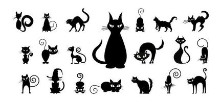 Halloween black cat flat single icon Royalty Free Vector