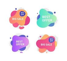 Modern Graphic elements Vector, Gradient abstract banners with flowing liquid shapes illustration vector. vector