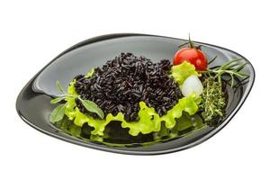 arroz hervido negro foto