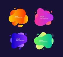 Modern Graphic elements Vector, Gradient abstract banners with flowing liquid shapes illustration vector. vector