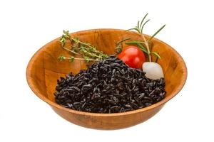 Black boiled rice photo