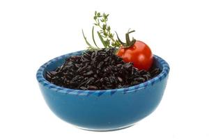 Black boiled rice photo