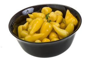 Marinated yellow pepper photo