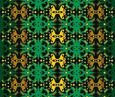 patrón sin costuras de patrón étnico dayak.motivo de tela indonesia tradicional.patrón de borneo. inspiración de diseño vectorial. textil creativo para moda o tela vector