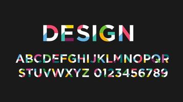 Colofrul Vector of modern abstract font and alphabet vector illustration