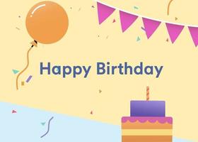 Happy Birthday Gift vector banner, for greeting cards, Birthday card, invitation card. Isolated birthday text, lettering composition.