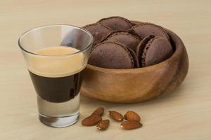 Coffee with macaroons photo