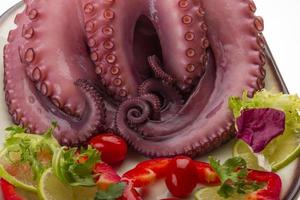 Large boiled octopus photo