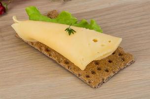 Crispbread with cheese photo
