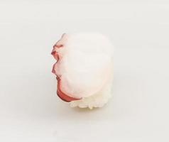 Japanese sushi with meat octopus on a white background photo