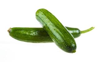 Cucumber isolated on white background photo
