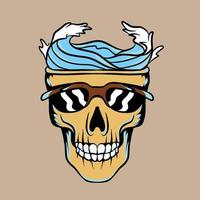 skull vector illustration is suitable for t-shirt branding, advertising and other uses