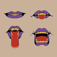 mouth illustration that is very suitable for the needs of making stickers, branding, clothes, and others vector