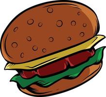 burger illustration suitable for branding needs and so on vector