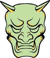 Japanese mask oni vector illustration which is very suitable for the needs of making sticker packs, branding, clothing and others