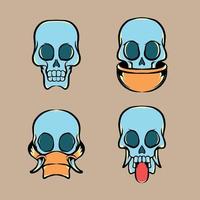 skull illustration that is very suitable for the needs of making stickers, branding, clothes, and others vector