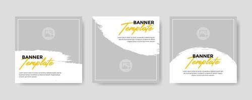 plantilla de banner de redes sociales editable moderna única. cualquiera puede utilizar este sencillo banner web de promoción de diseño para redes sociales. promociones modernas y elegantes de rebajas y descuentos - vector. vector