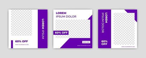 plantilla de banner de redes sociales editable moderna única. cualquiera puede utilizar este sencillo banner web de promoción de diseño para redes sociales. promociones modernas y elegantes de rebajas y descuentos - vector. vector