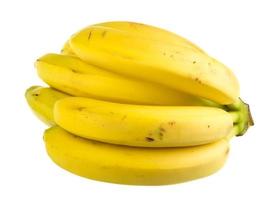 Bunch of bananas on white background photo