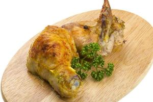 Roasted chicken with parsley and carry