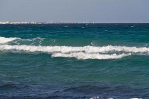 Sea waves on the Mediterranean sea photo