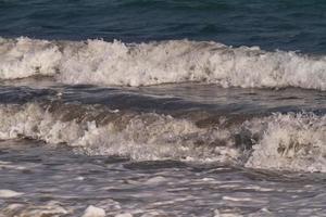 Sea waves on the Mediterranean sea photo