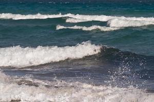 Sea waves on the Mediterranean sea photo