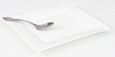 spoon and white plate photo