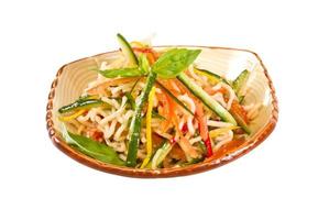 Japan salad with noodles and vegetables photo