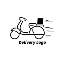 diseño de logotipo de entrega de scooter vector