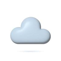 Cloud icon symbol. 3D design concept. Vector illustration